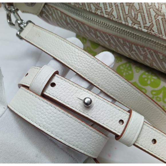 Cole Haan Light Gray Brown Zipper Closure Crossbody Bag - Picture 5 of 16